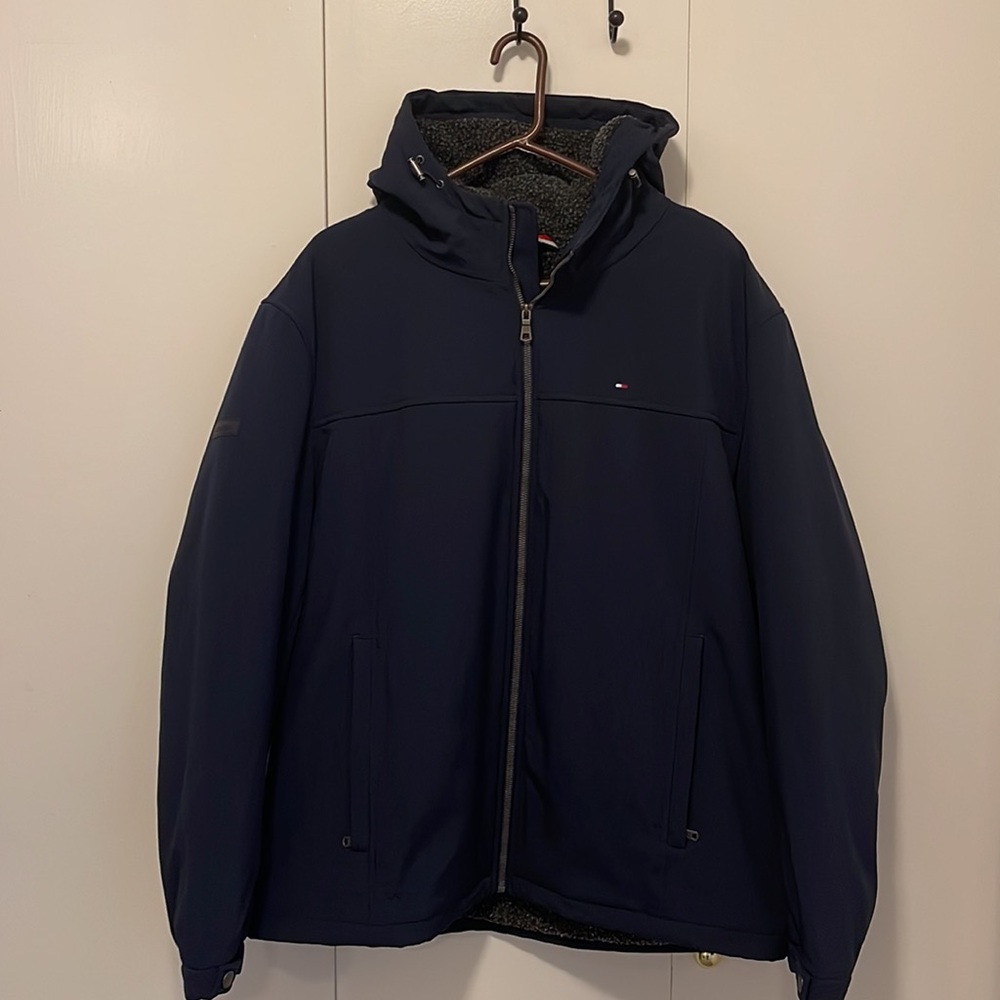 EUC Tommy Hilfiger mens dark blue jacket, XXL